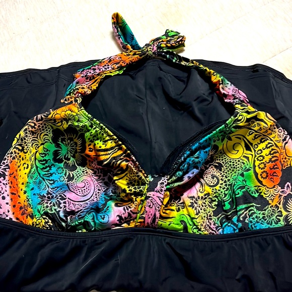 Swim suit with retro print - Picture 3 of 7